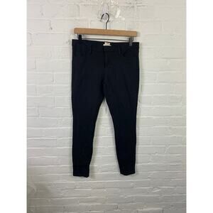 J. Crew Women's The Gigi Pant High Rise Tapered Leg Solid Black Size 6